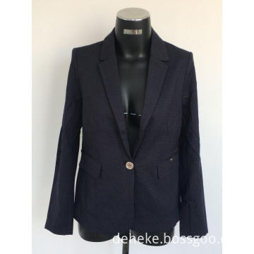 Women's knitted jacquard elegant blazer